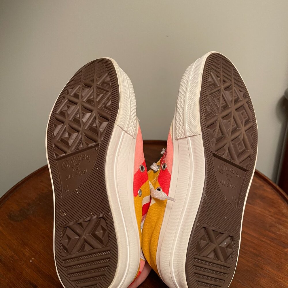 Converse Rainbow Platform High Top Sneakers Size 7.5 - Picture 6 of 7